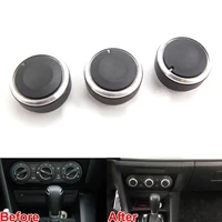 car ac air condition control knob turning switch decoration ring cover trim sticker fit for mazda 3 2006 2013 auto car styling