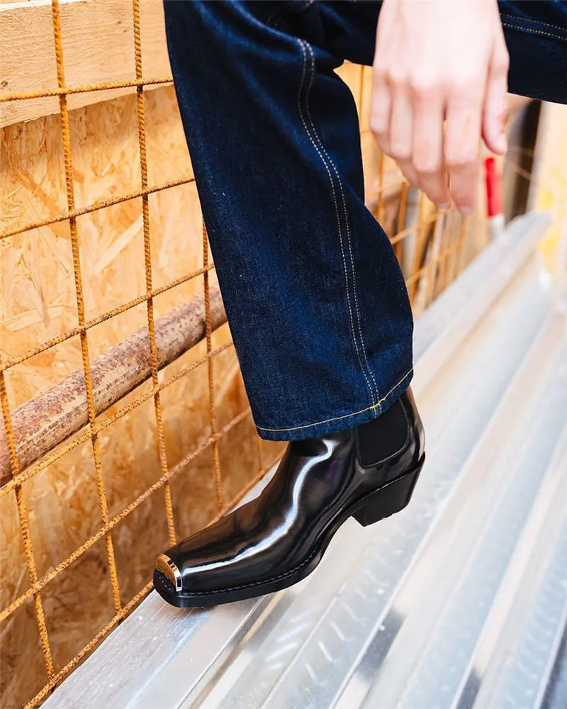 Уличная мода; женские туфли с квадратным носком; Новые ботильоны; zapatos mujer; дизайнерская женская обувь из натуральной кожи черного цвета