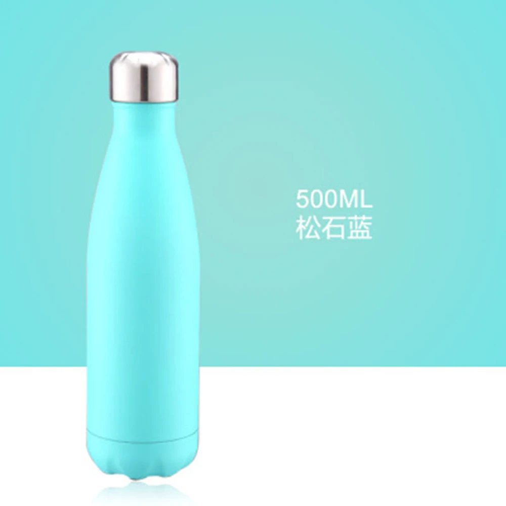 17 унций(500 мл) BPA свободная Спортивная бутылка вакуумная Изолированная бутылка для воды герметичная Двойная Стенка из нержавеющей стали дорожный спортивный термос