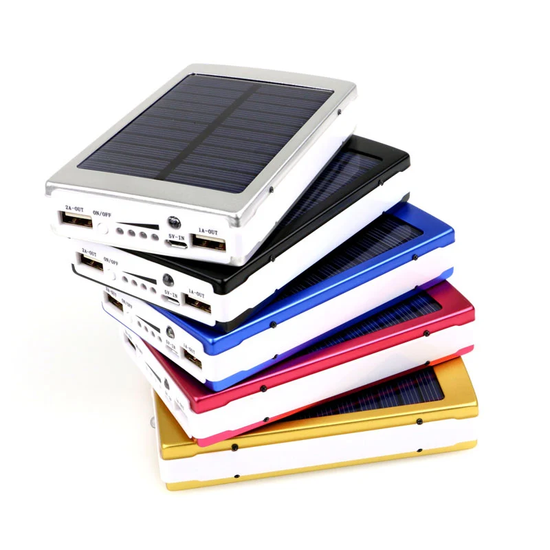 New Power Bank 12000mAh Products Portable Solar LED light External Mobile Phone Battery Charger Backup | Мобильные телефоны и