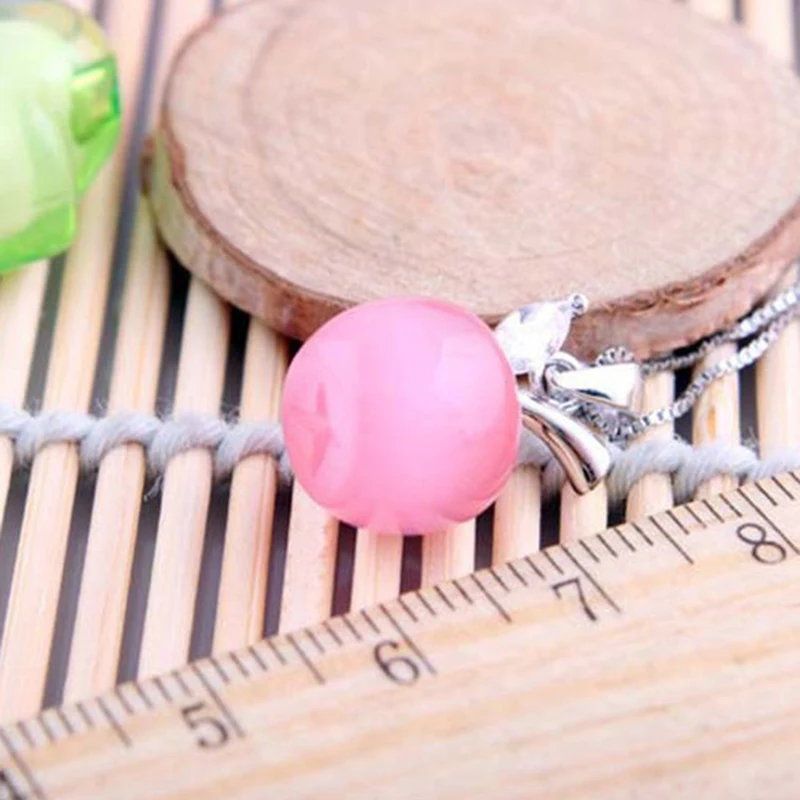 Модное маленькое ожерелье чокер с кристаллами в виде яблока для женщин и девушек