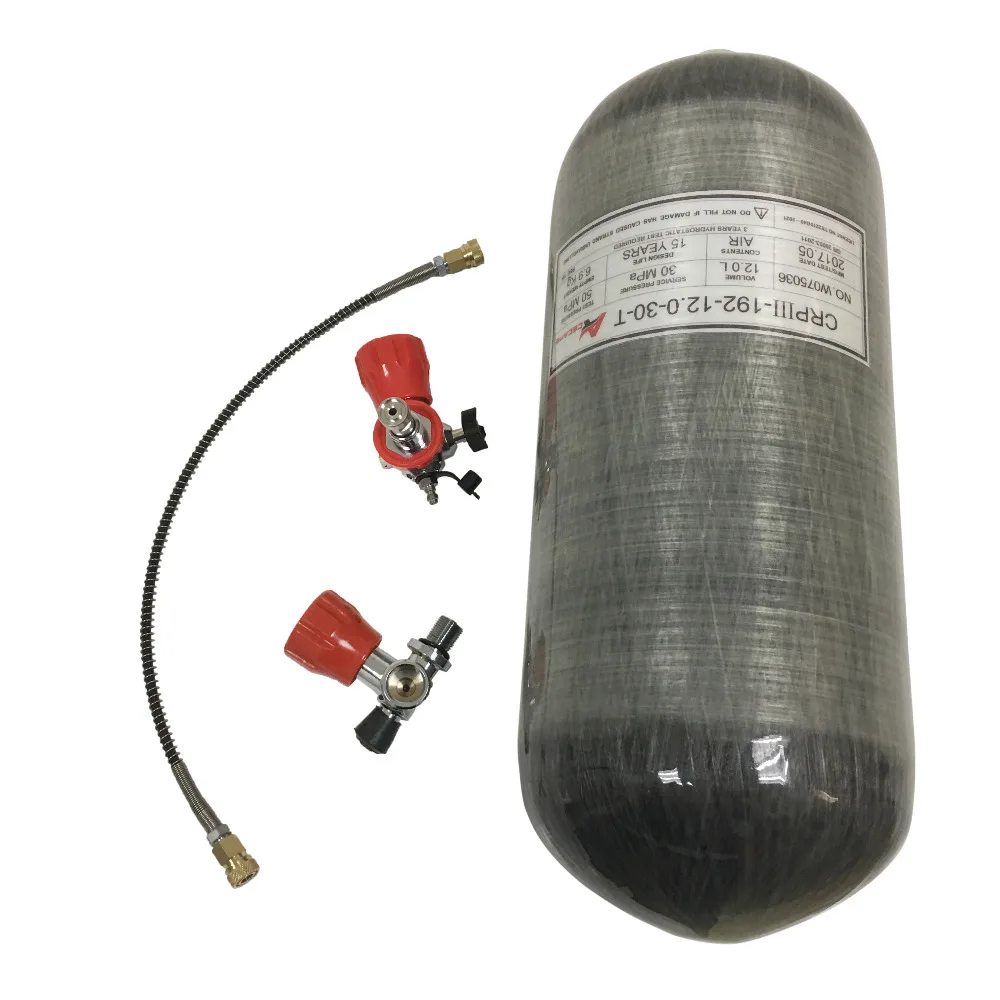 Цилиндр из углеродного волокна AC312101 4500Psi 12L/резервуар для подводного плавания с