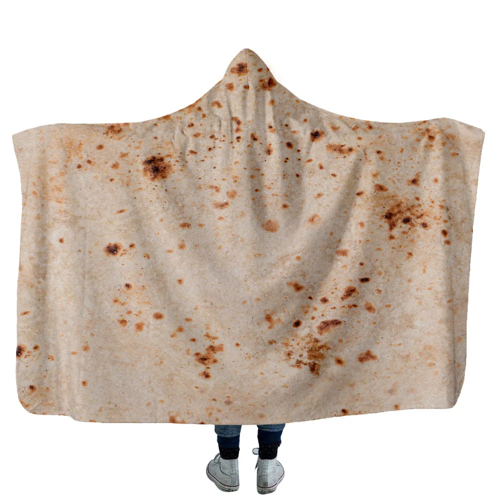Популярное одеяло с капюшоном Burrito Tortilla дизайнерское носимое мексиканским