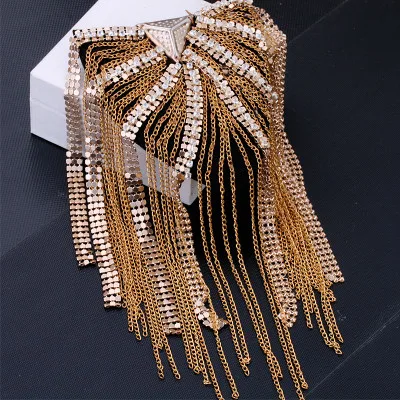 G B price for 2 pcs Ручная работа A99 epaulette ювелирные изделия кисточкой большое плечо брошь погоны/погоны Шипы/escapulario Блейзер аксессуары/булавка - Цвет: G B price for 2 pcs