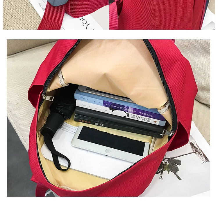 Модный женский рюкзак, 3 шт., новинка, нейлоновый рюкзак, Mochilas, женский рюкзак с милым рисунком, школьный рюкзак для девочек-подростков
