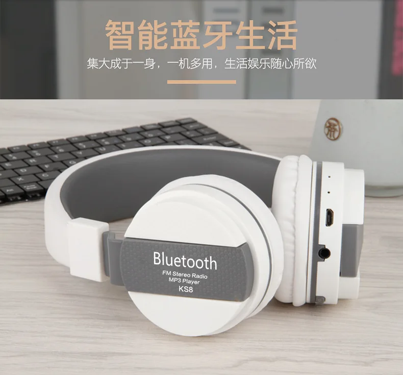 Высокое качество глубокий бас HiFi Bluetooth 4,1 наушники гарнитура складные беспроводные наушники TF карта Спорт Видео игры