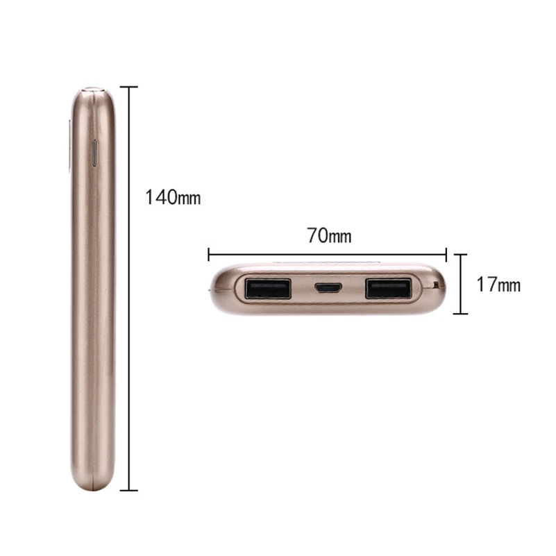 Внешний аккумулятор с 2 мя USB портами 10000 мАч|Внешние аккумуляторы| |
