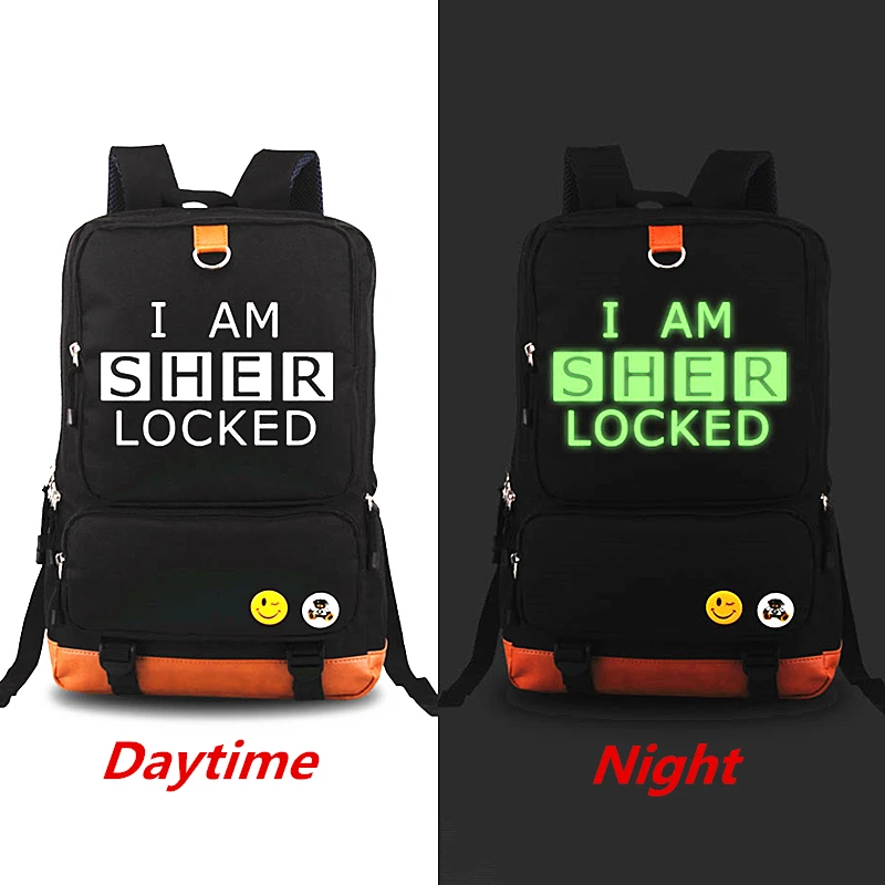 Хит продаж рюкзак с изображением в стиле Шерлока светящиеся рюкзаки Mochila
