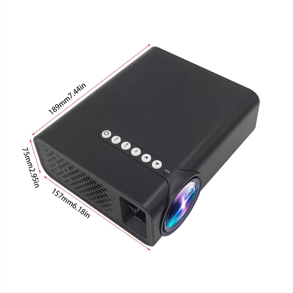 Мини-проектор для домашнего кинотеатра 2000 люмен проектор с HDMI VGA AV USB проводной с тем же экраном проектор