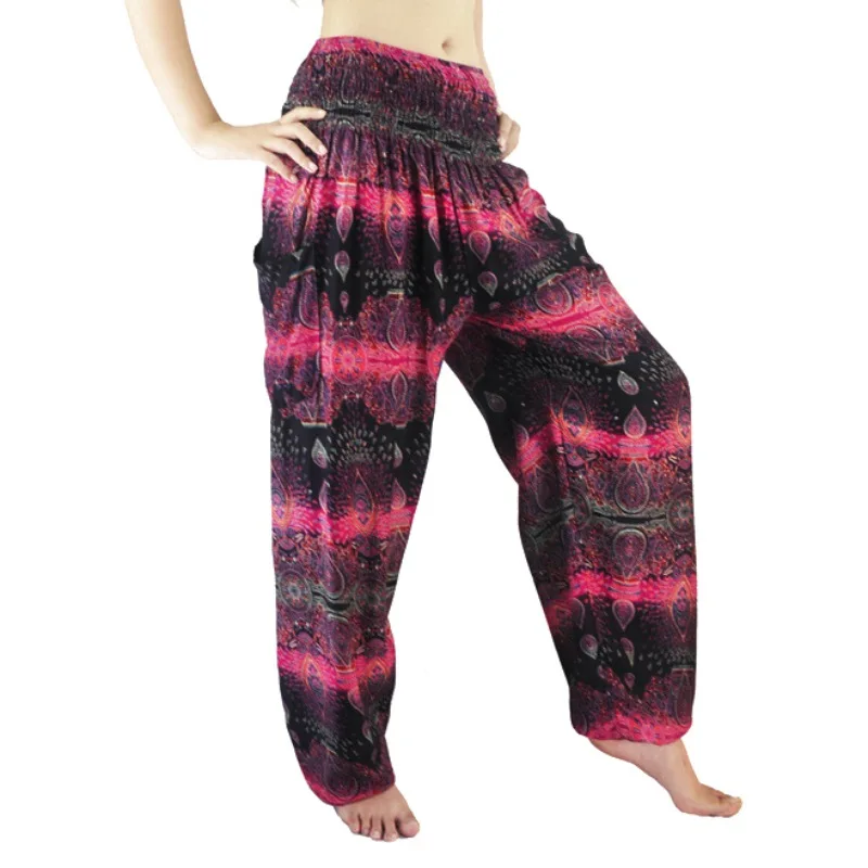 Женские шаровары с высокой талией и широкими штанинами для йоги штаны занятий