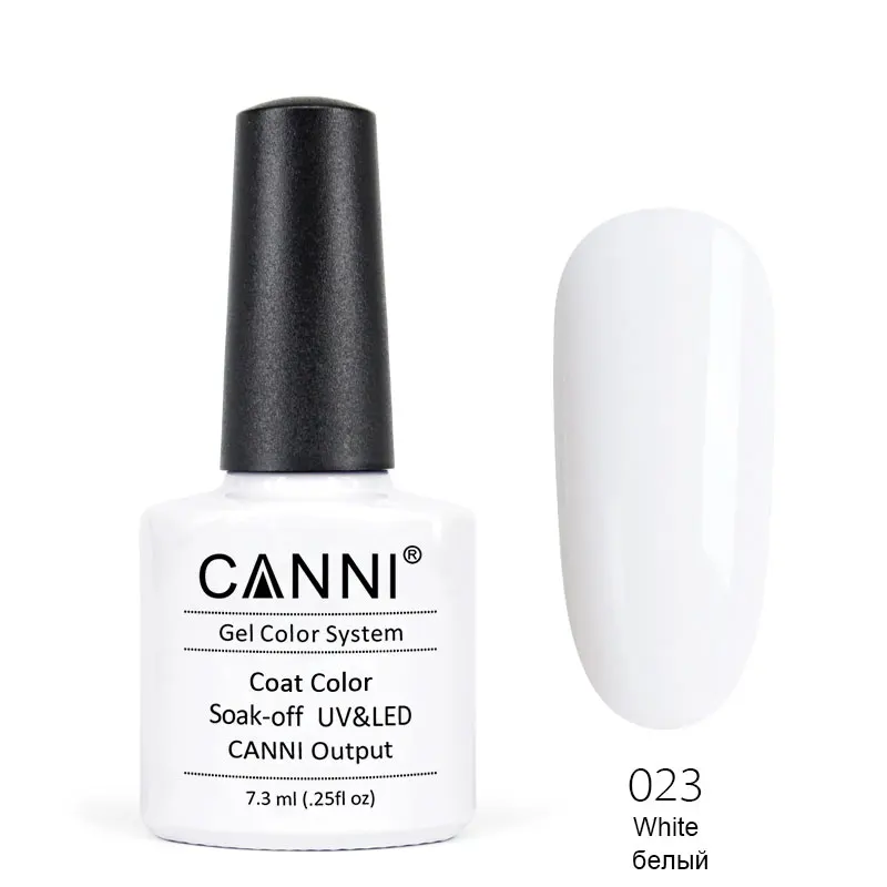 CANNI UV гель Лаки 7,3 мл французский Цвет 215-258 чехол с блестящей жемчужной блестящие шикарные женские босоножки с Светодиодный УФ-лампы для ногтей художественный Гель-лак для ногтей - Цвет: 023
