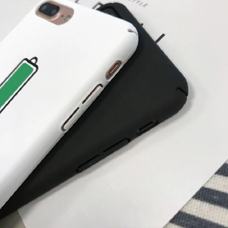 KaRue значок батареи питания крышка для iphone 6 S 7 8 чехол телефона iPhone6 plus матовая все