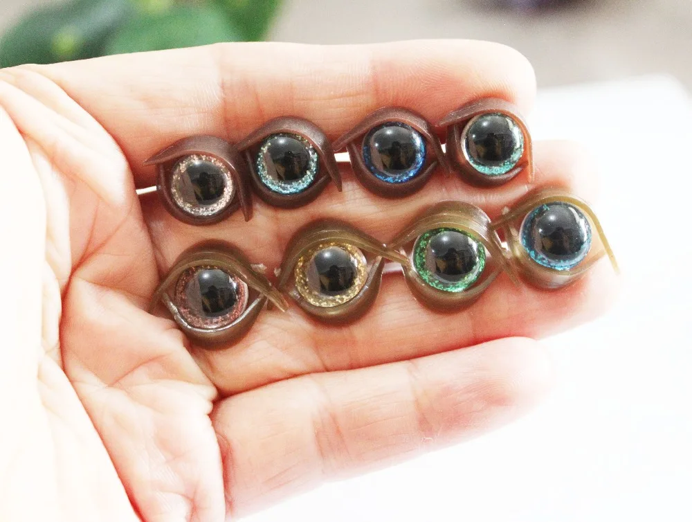 Набор из 100 милых круглых пластиковых экобезопасных глаз сделай сам 9 мм/10 мм/11