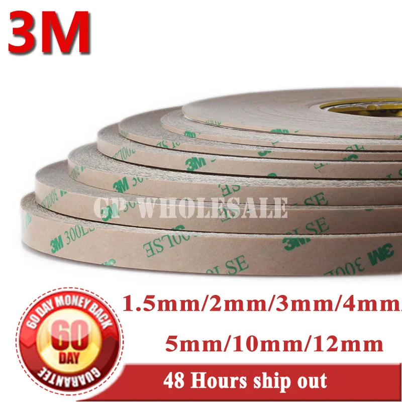 Combined 1.5mm/2mm/3mm/4mm/5mm/10mm/12mm Super Strong Adhesion 300LSE 3M 9495LE Tape for iphone 4 5 ipad Tablet Screen Digitzer