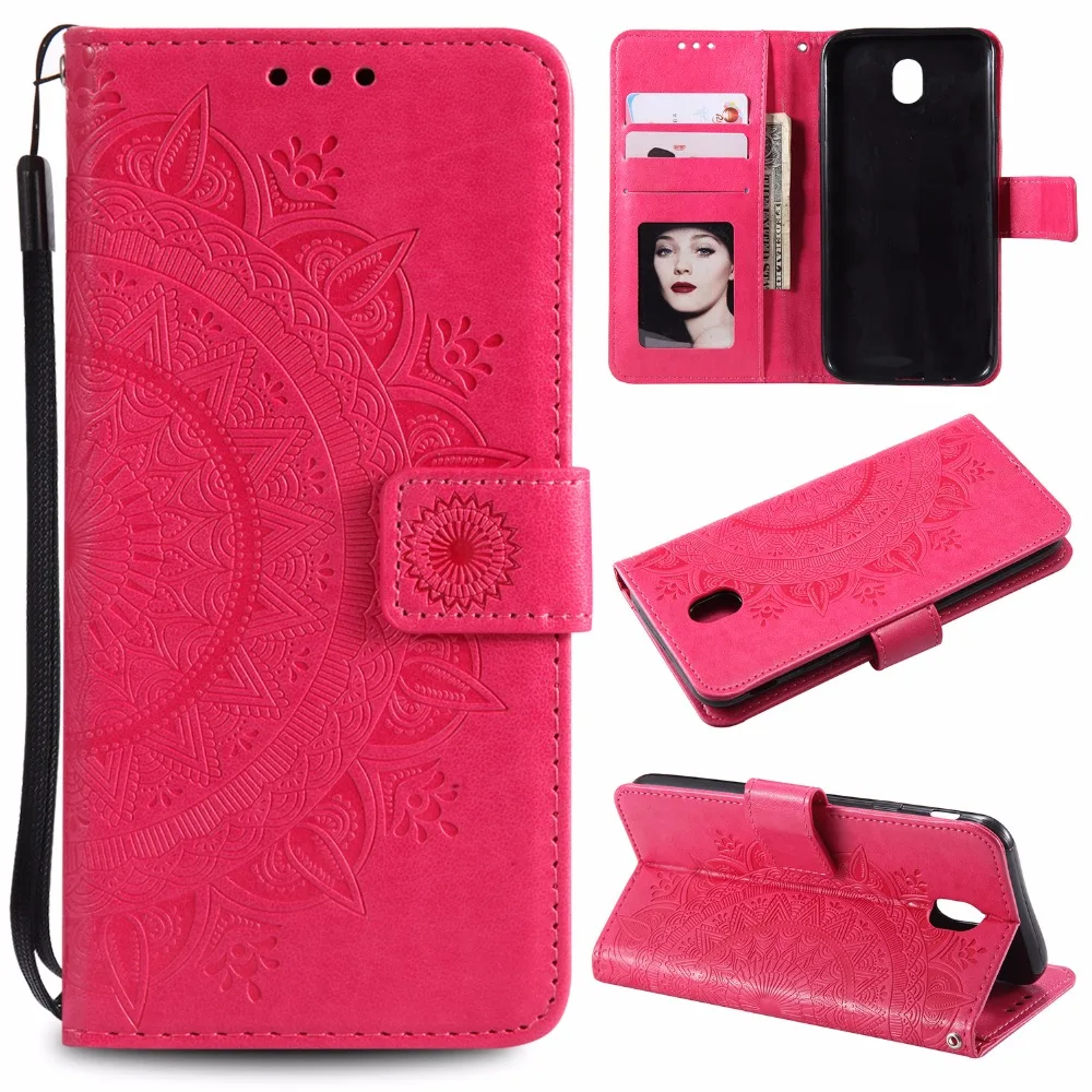 20 шт./лот тотем цветок 3 карты + фоторамка кожаный чехол-подставка для Samsung Galaxy J3 J5 J7