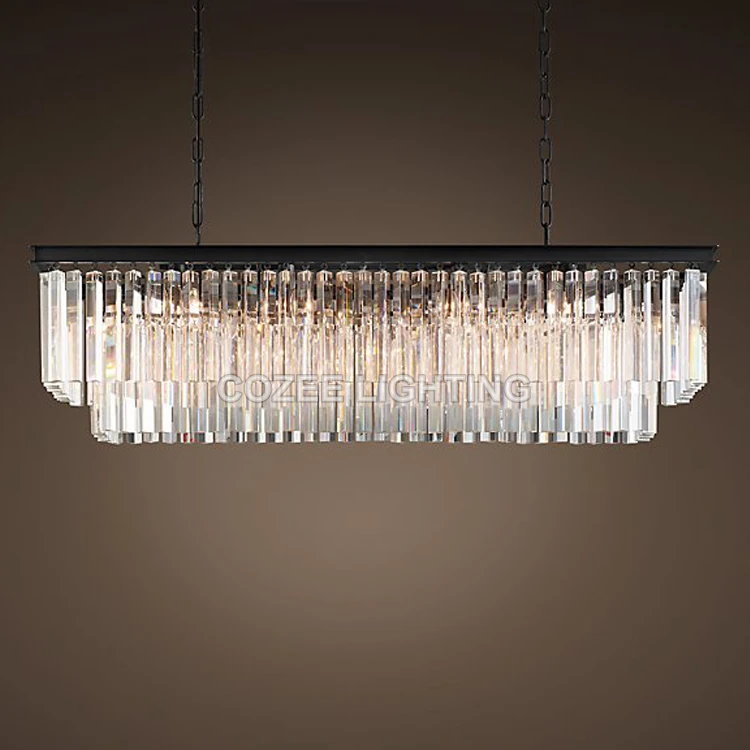 Винтажные светодиодные люстры освещение Современные хрустальные призмы люстра