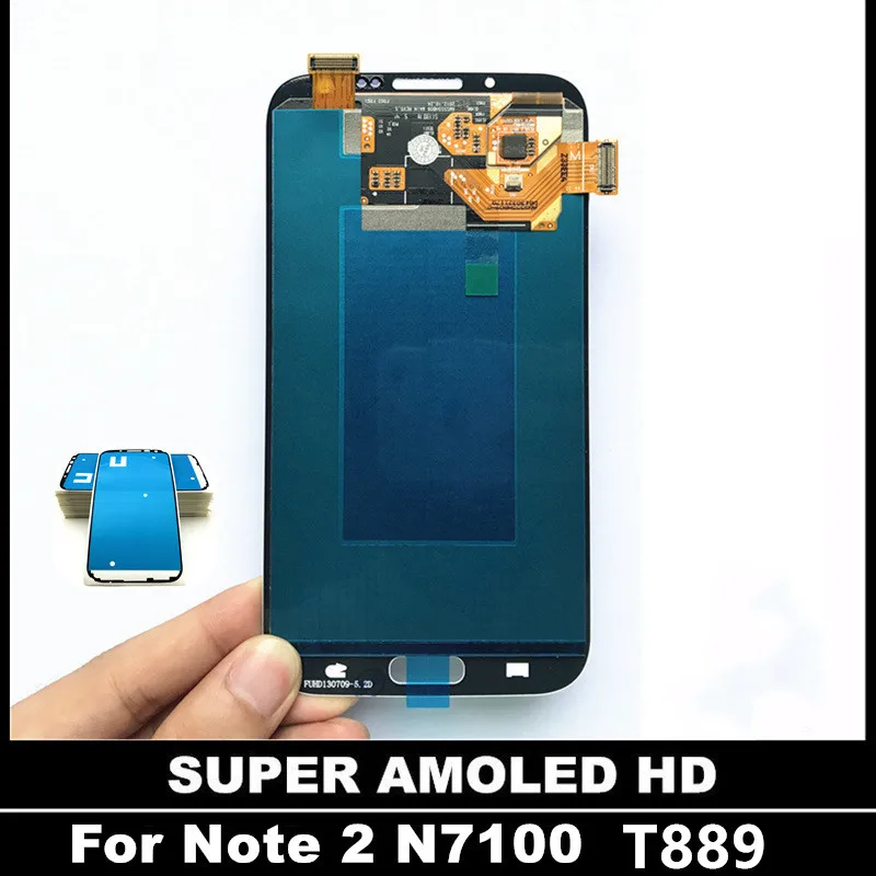 100% протестированный AMOLED LCDs для Samsung Galaxy Note2 Note 2 N7100 N7105 T889 i317 ЖК дисплей телефона