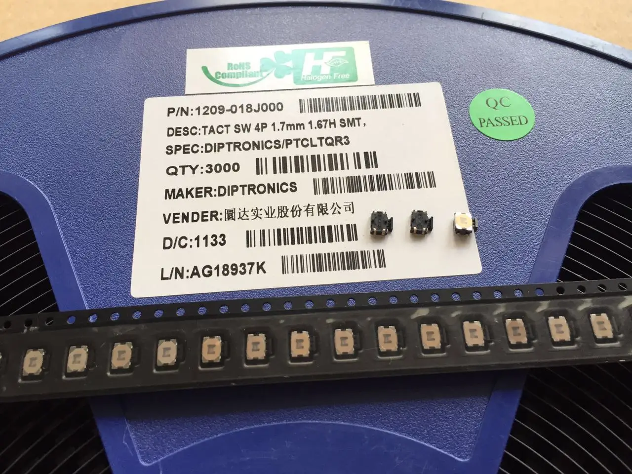 

Taiwan's Yuanda DIP PTCLG-T-V-T/R four feet inside the foot in the turtle button digital accessories
