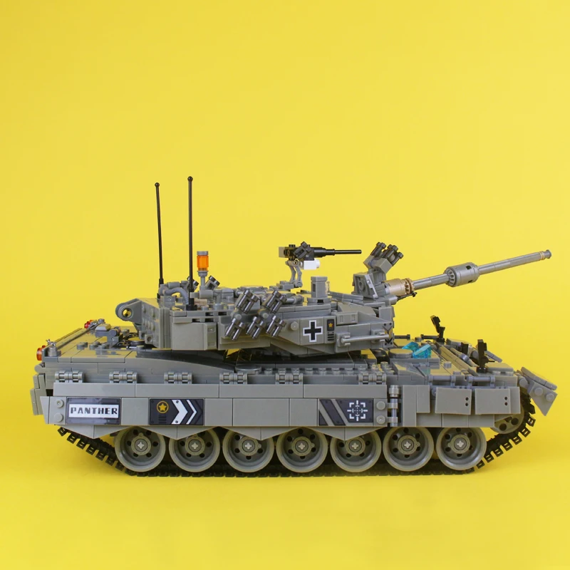 DIY Кирпичи Для детей серии танков Leopard 2 Основной боевой танк развивающие блоки