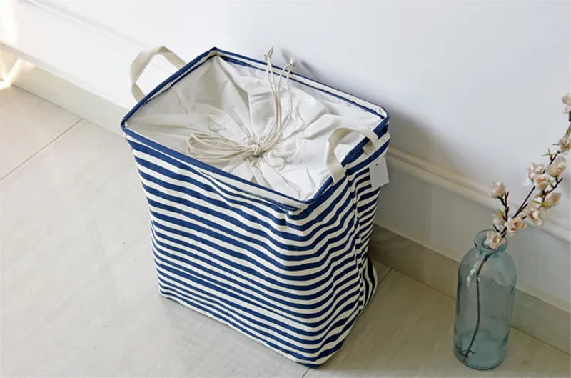 Бытовая Складная корзина для хранения холщовая продуктов детских игрушек кукол