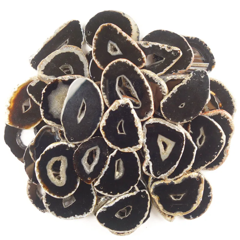 Опт 10 шт. черные смешанные размер: 70 мм 105 x 5 мм|agate slice|agate pendant beadsagate slice |