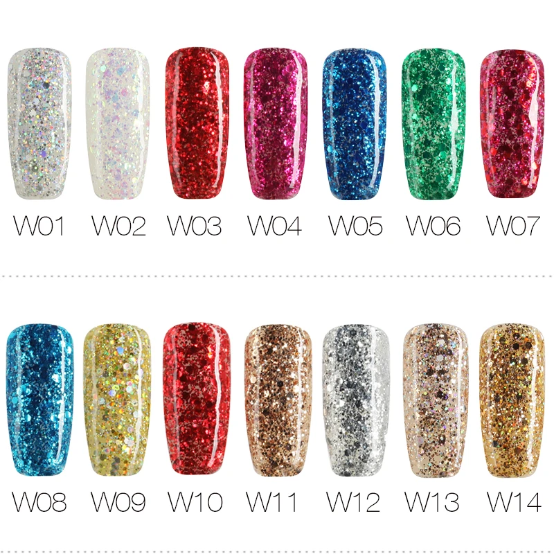 Гель-лак для ногтей Rosalind 1S с алмазным блеском дизайна УФ-подсветкой отмачиваемый