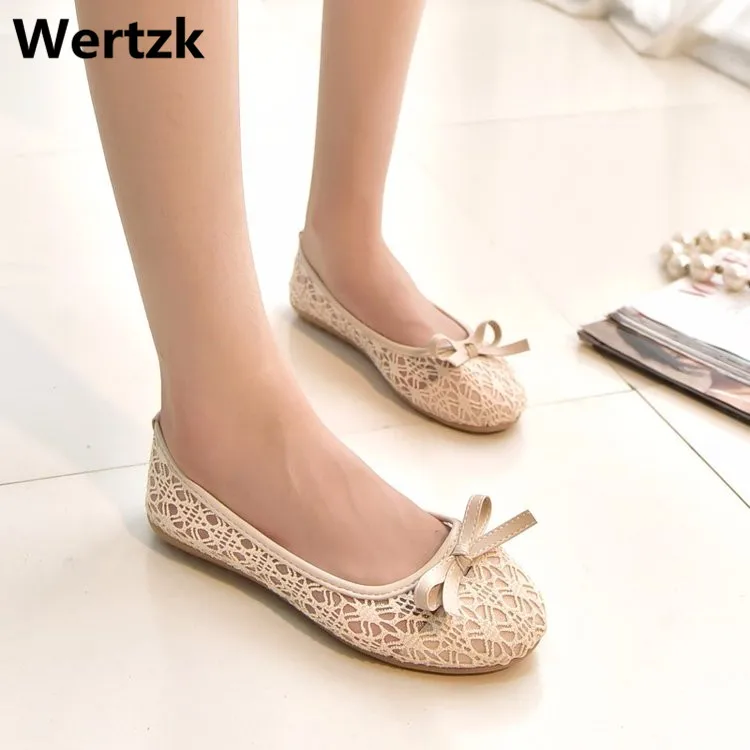 Весна/Лето 2019 Новый общества ажурная обувь на плоской подошве женские круглый