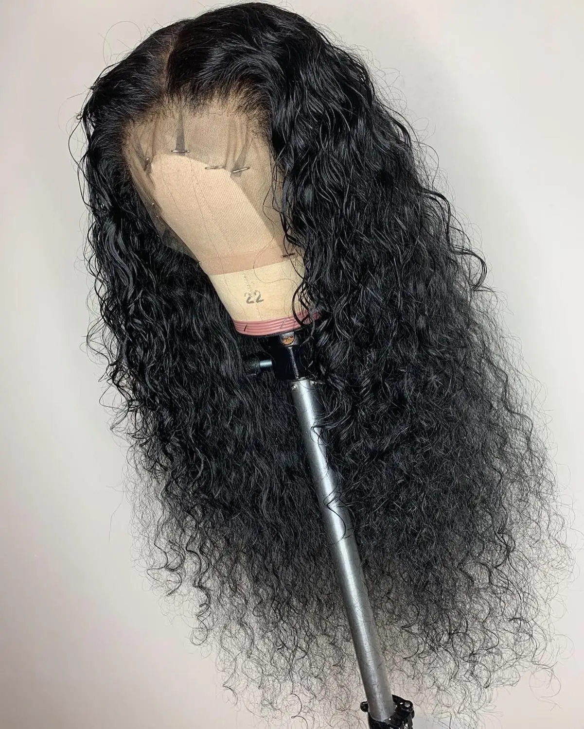 Вьющиеся бразильские парики из человеческих волос на сетке спереди 13x4 для черных