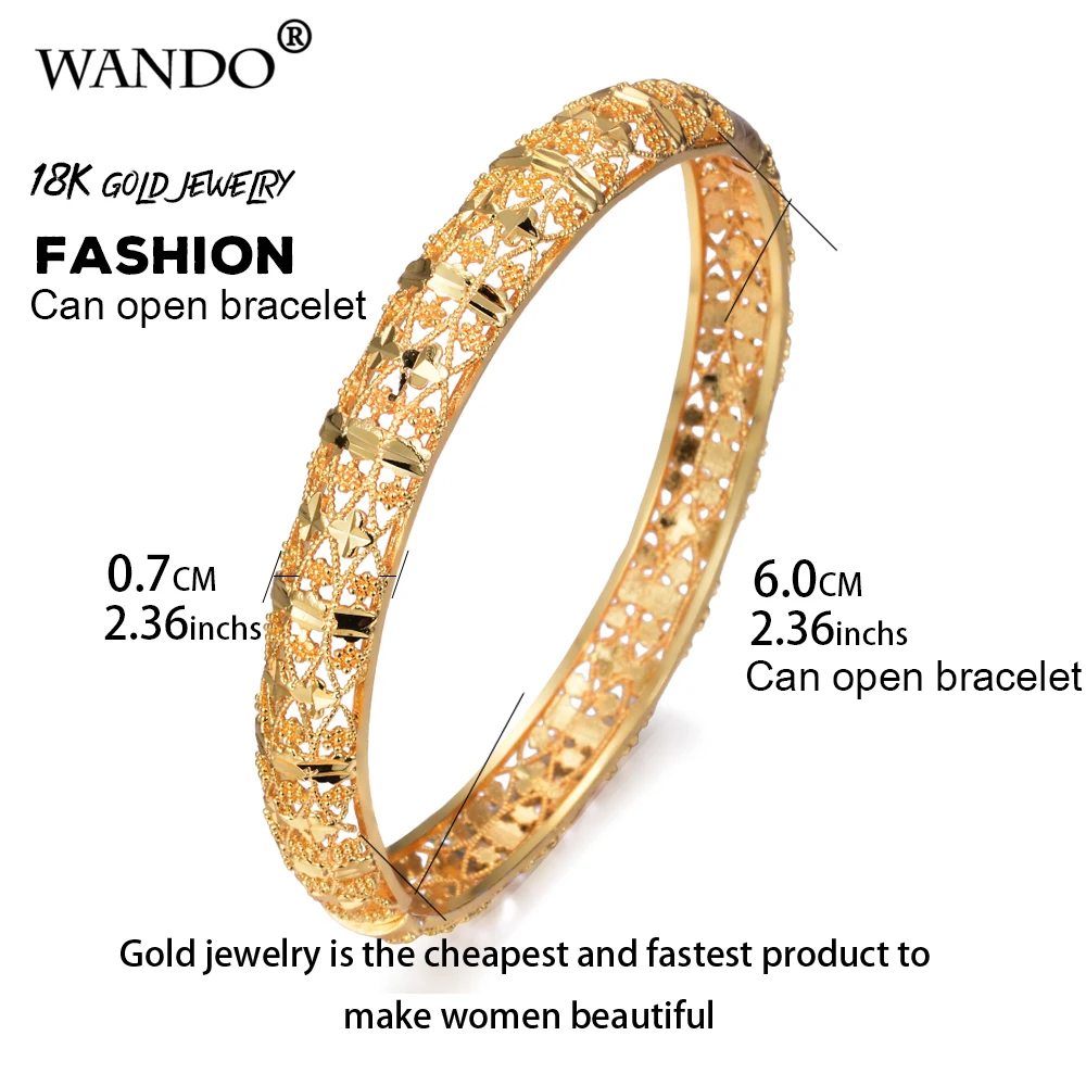 Wando медный браслет золотого цвета для женщин/девушек