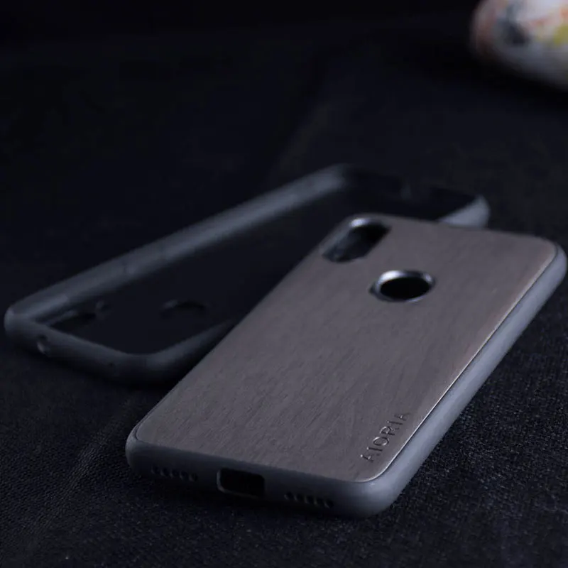Чехол для Xiaomi Redmi Note 7 Pro кожаный чехол с деревянным узором силиконовым чехлом