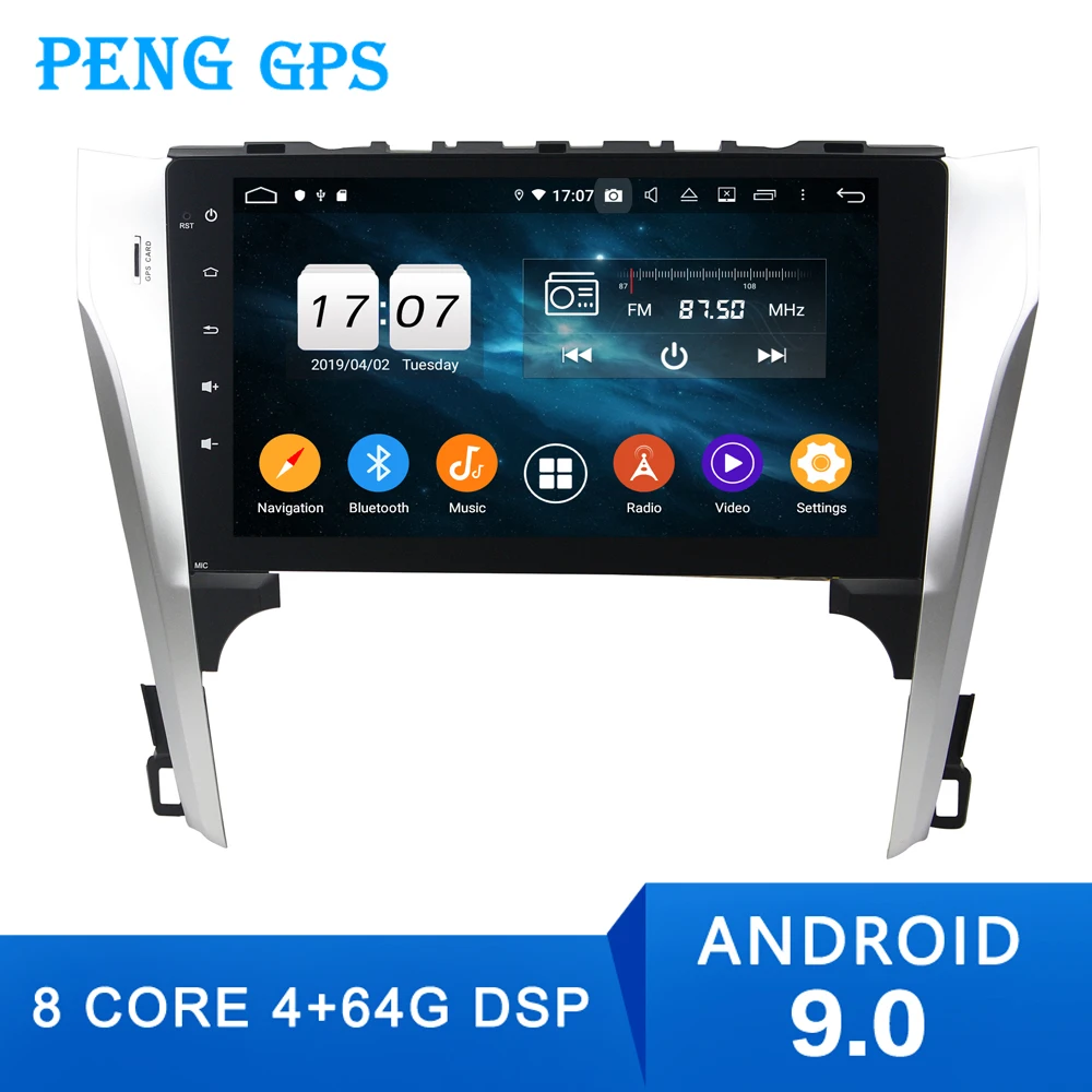 Автомобильный мультимедийный плеер без DVD 4 + 64 ГБ Android 9 0 GPS-навигация для Toyota Camry 2012