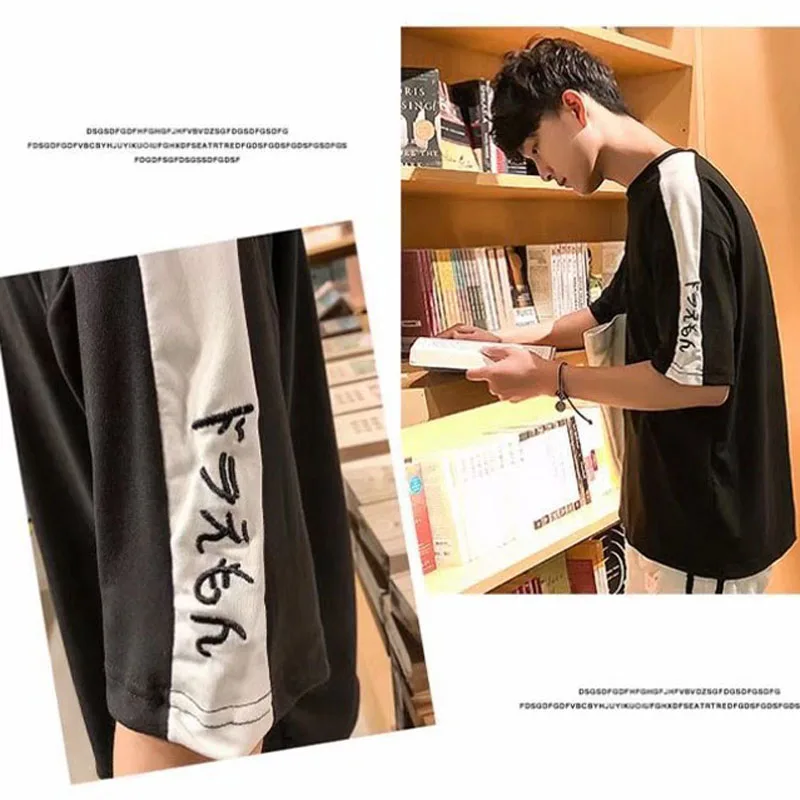 funny t shirts men Hipster HipHop print summer patchwork t-shirts o-neck half sleeve Loose boys tshirts lovers' clothes clothing | Мужская