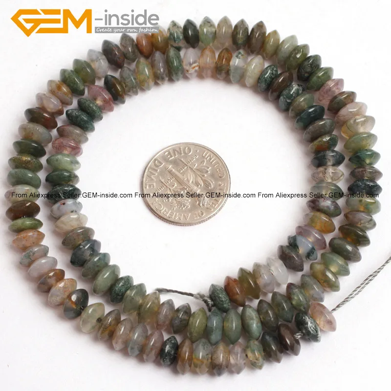 Gem-inside натуральный Roundelle Agates Heishi разделитель для бусин в форме диска бусины для ювелирные изделия, изготовление браслетов ожерелье 15 дюймов DIY ювелирные изделия