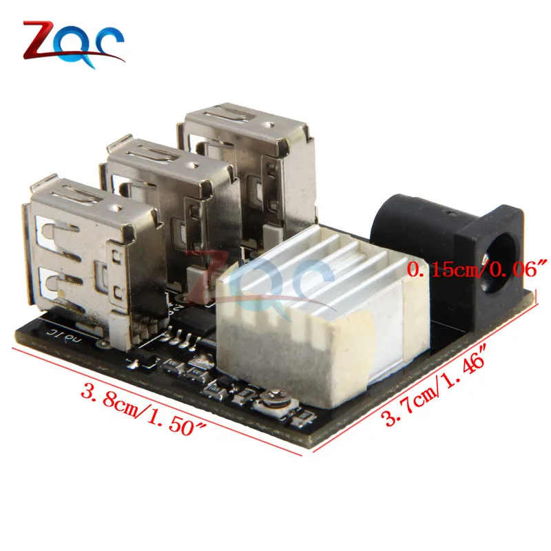 3 USB мини зарядный Модуль DC 9 12V к 5V 8A зарядное устройство плата понижающий