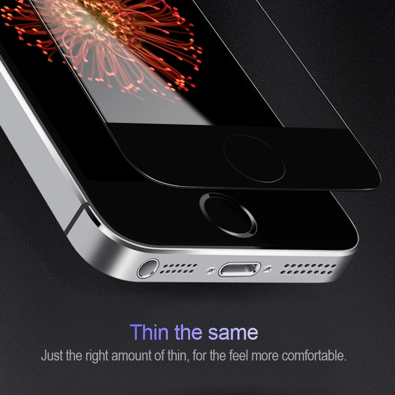 Защитная пленка HUKU на весь экран для iPhone 5 s закаленное стекло 5C искусственное