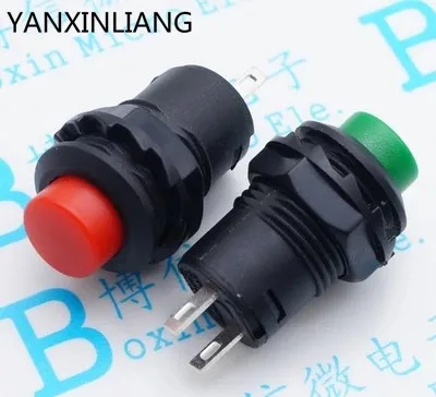 10PCS Mini Small Round Button Red Green Self-locking Push button Switch Latching ON/OFF 12mm 3A 125V 1.5A 250V AC | Обустройство дома