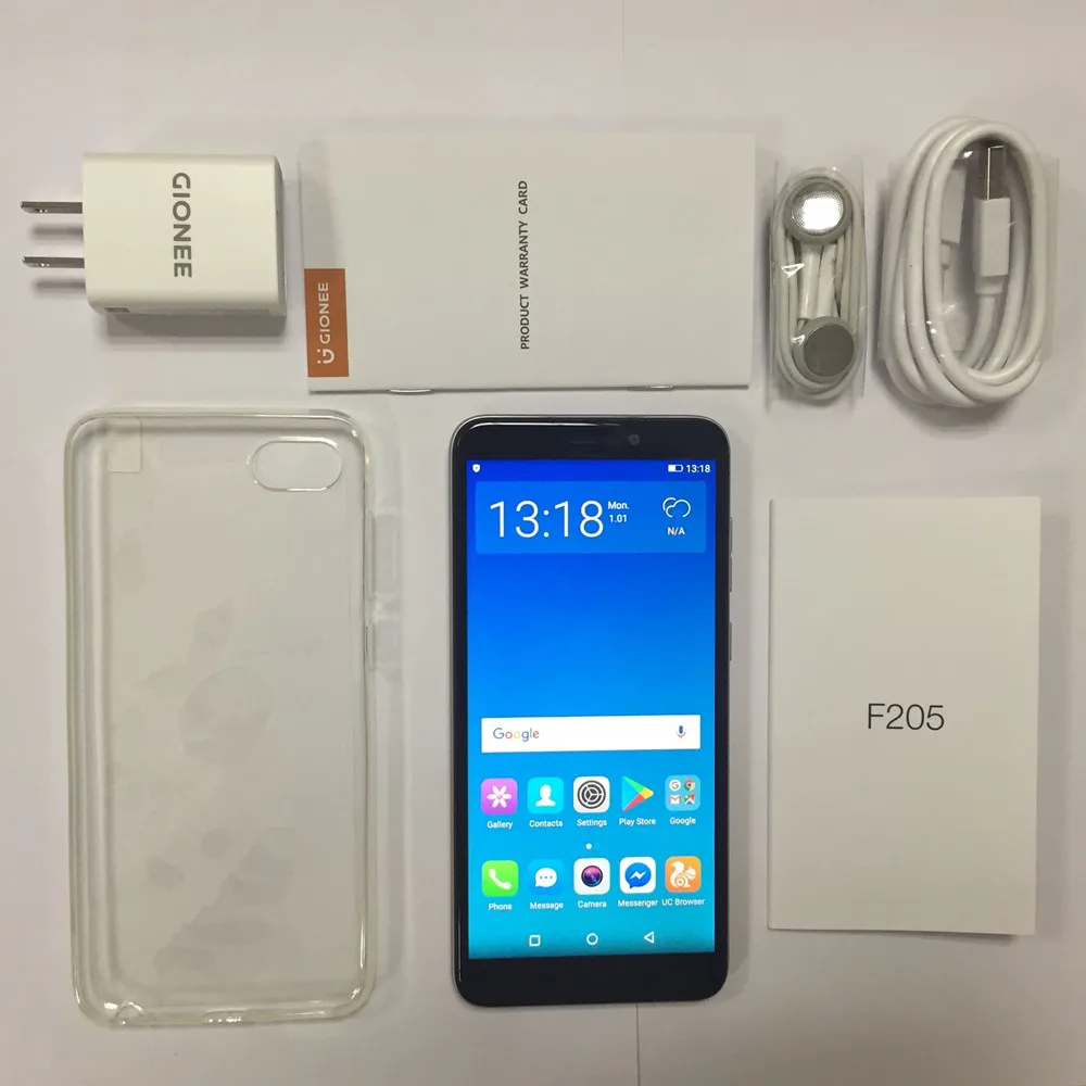 Gionee F205 5 45 дюймов Dual Sim MT6739 2 ГБ оперативной памяти 16 ROM полный экран Face Unlock 2670 мАч