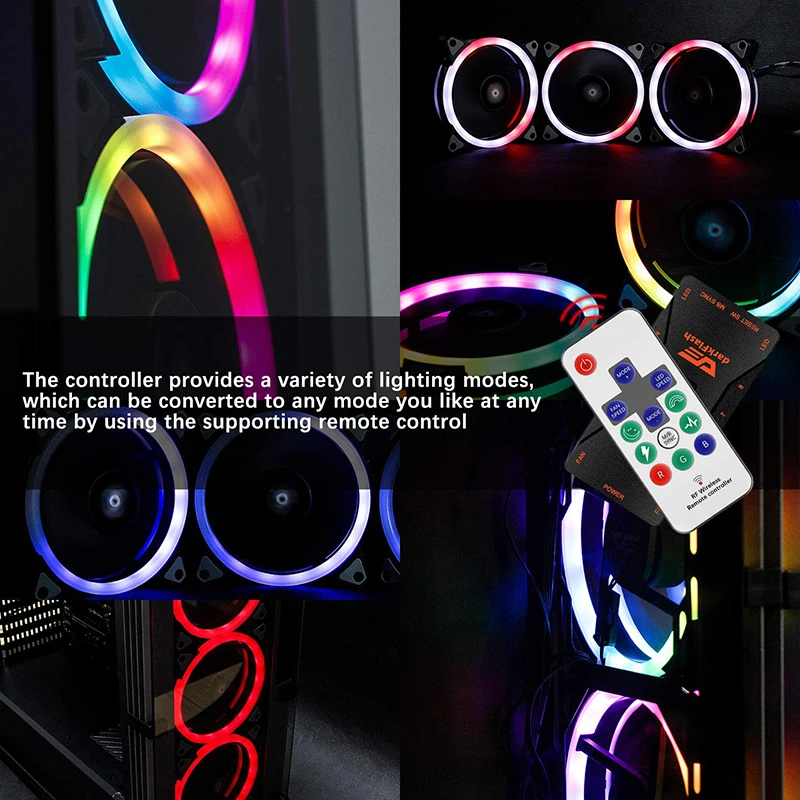 DarkFlash RGB PC чехол вентилятор 120 мм компьютерные корпуса Процессор охлаждающими вентиляторами тихий Asus Aura Sync кулер охлаждения регулировки скорости светодиодный вентилятор для ПК MR12