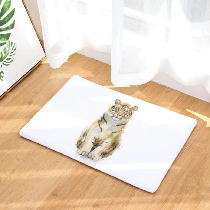 Floor Mat Animals Painting Door Home Decoration Lion Printed Bath Kitchen Carpet Toilet Rug Living Room 50x80cm | Дом и сад
