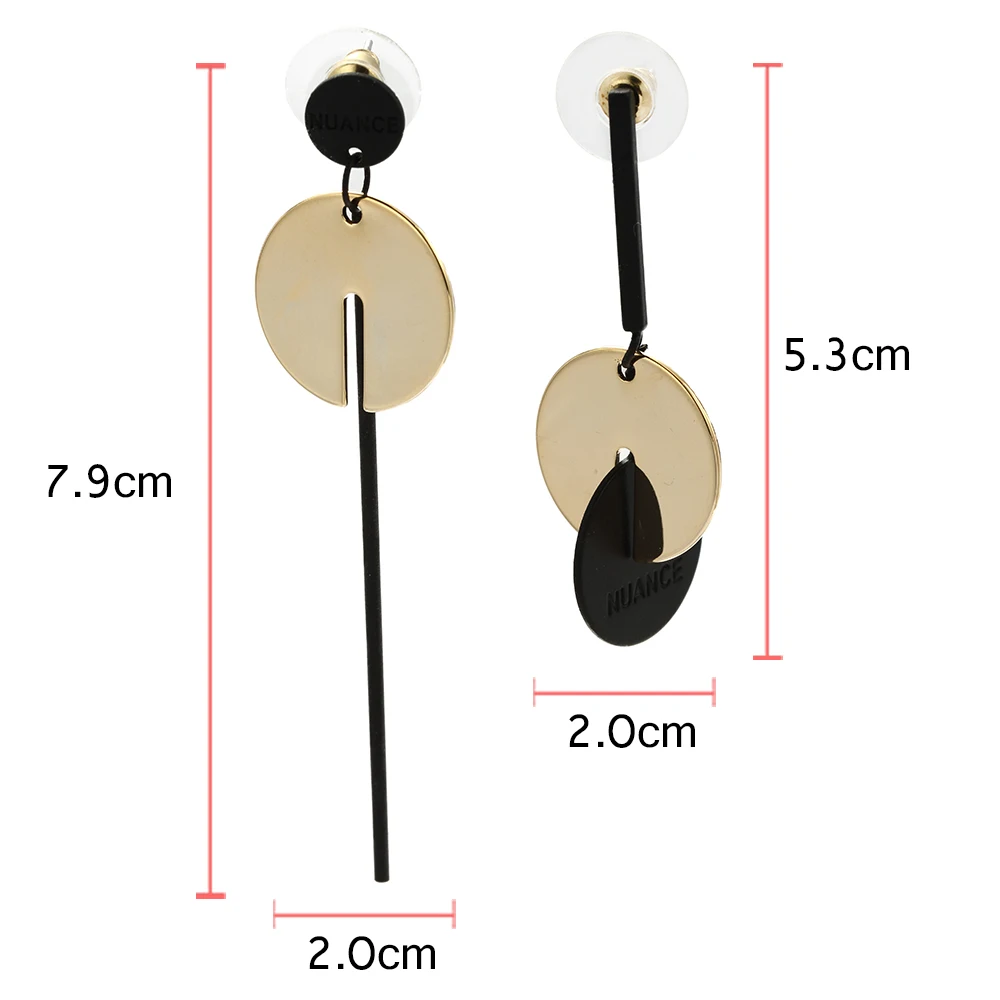 Женские Асимметричные висячие серьги подвески круглые элегантные женские