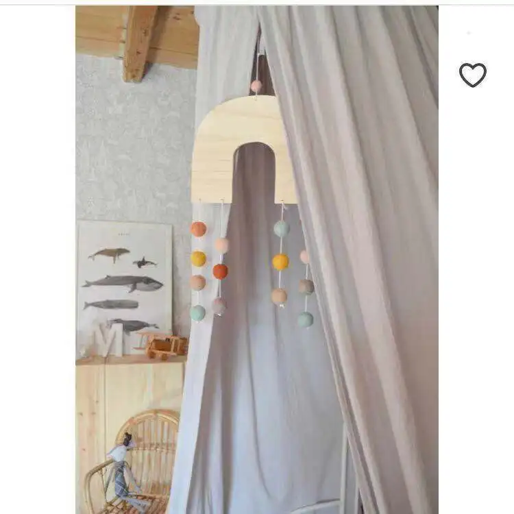 Nordic стиль ручной работы волосы мяч кулон Wind Chime подвесная москитная сетка палатка интимные Аксессуары Детская комната украшения Новые поступления