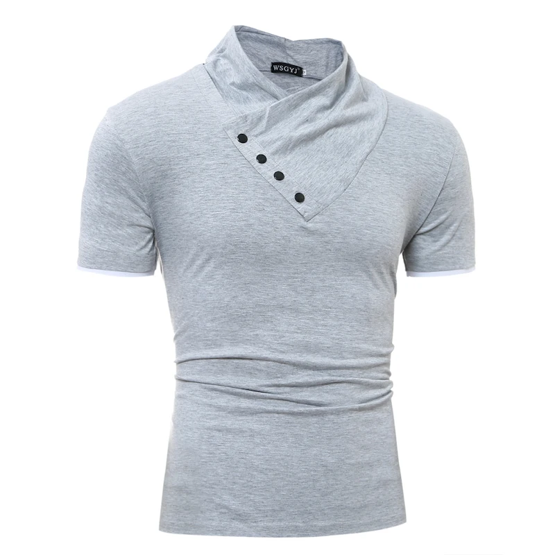 Лето 2018 новые модные мужские повседневные футболки высокого качества тонкий