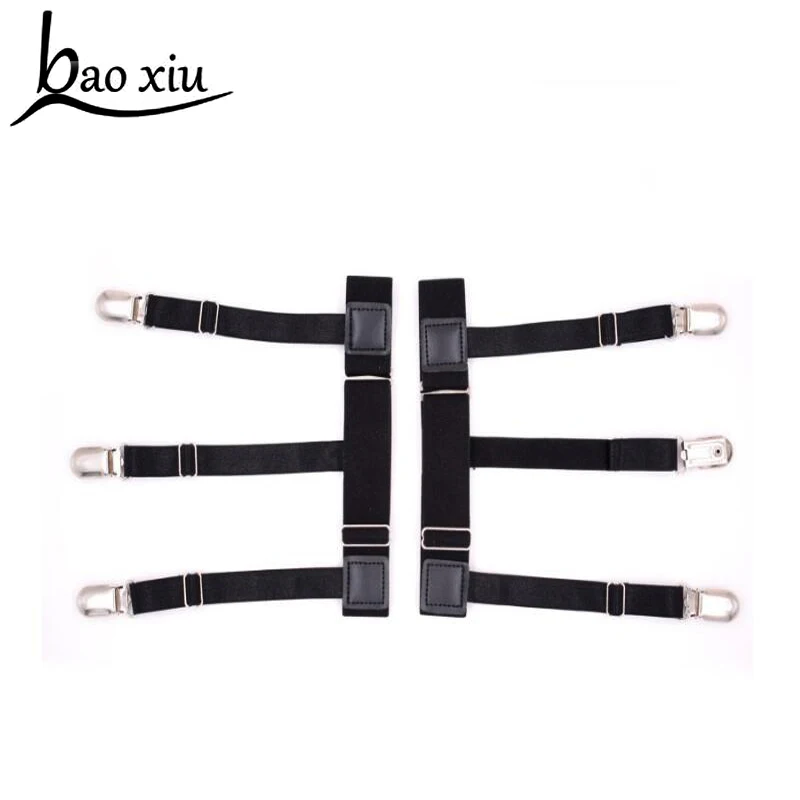 High Qualit Black Polyester Women men Stockings Garter 2.5cm width Clasps Elastic Men's T-shirt Strap Belt accessories | Аксессуары