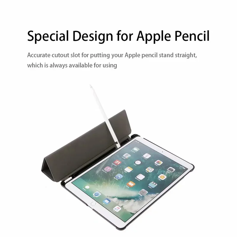 Тонкий Окрашенные ПУ кожаный флип чехол для Apple iPad Pro 10 5 2017 с карандашом держатель