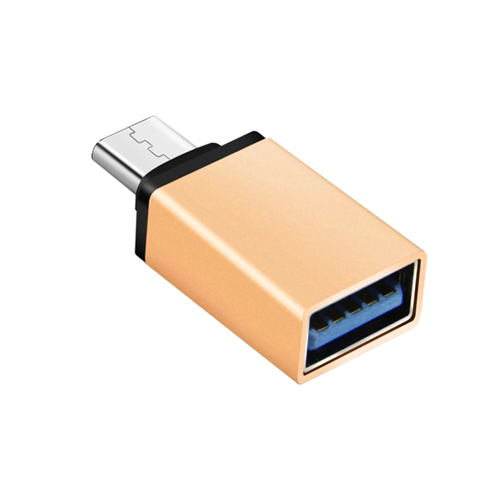 Gold Адаптер Robotsky type C USB 3,0 OTG USB-C конвертер type-C для samsung S8 для MacBook серии LG USB C OTG адаптер - Цвет: Gold