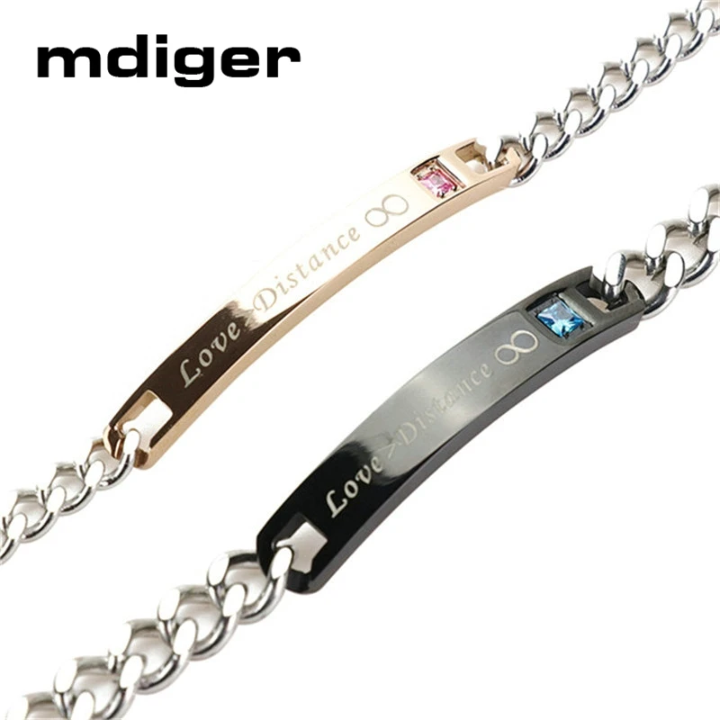 Mdiger Прямая доставка Любовь&gt расстояние пара браслет любовь Браслеты