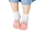 1 пара Детские носки с изображением милого медведя Пять пальцев носки для девочек детские носки колготки Чулочно-носочные изделия с пятью пальцами носки с дышащей сеткой носки От 3 до 12 лет