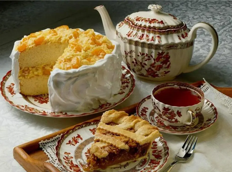 

5D Diy Diamond Painting Cake and Tea Food Picture Needlework Cross Stitch Full Rhinestones Diamond Mosaic Kits Kitchen Decor