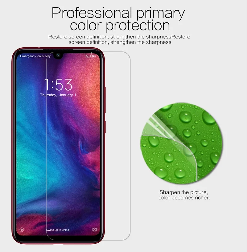 Защитная пленка NILLKIN для экрана redmi note 7 7S сверхпрозрачная Матовая Антибликовая