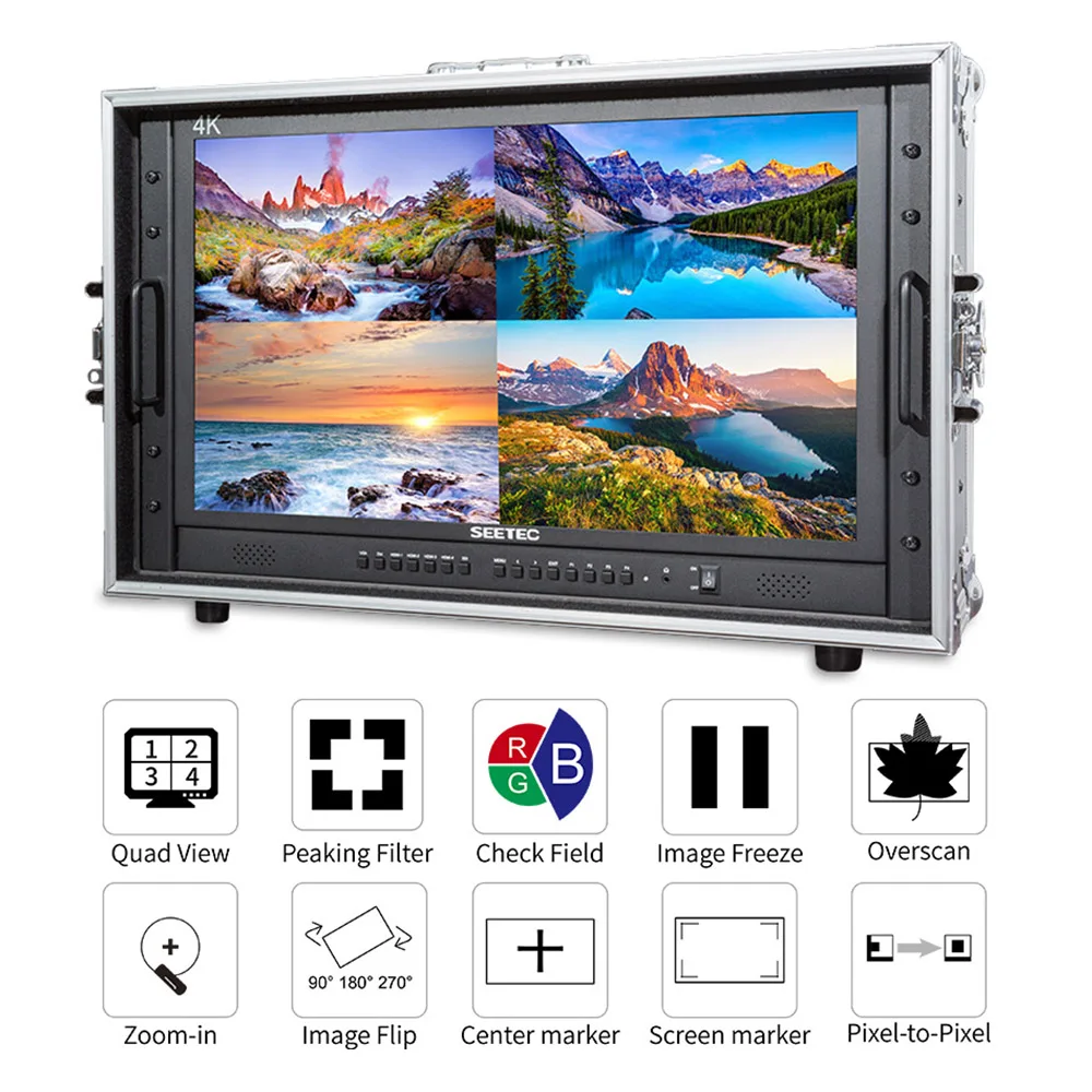 SEETEC 4K238-9HSD-CO 23,8 дюймов переносить на вещательный монитор 4 K Ultra HD 3840x2160 lcd ips экран с HDMI 3g SDI DVI VGA